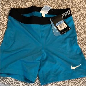 Nike Pro blue spandex NWT